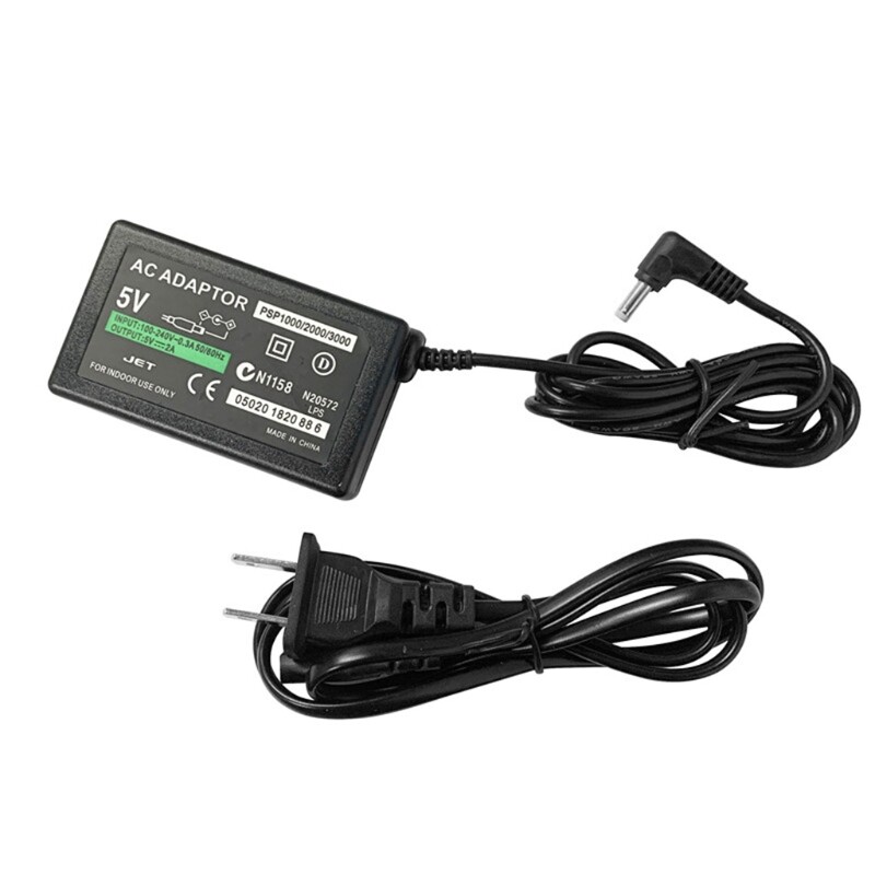 Bộ sạc pin gắn tường cho psp 1000/cho psp 2000/cho psp 3000 bộ chuyển đổi ac thay thế
