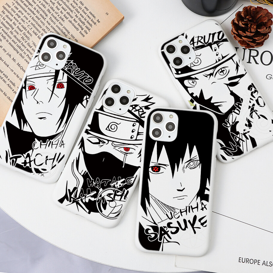 Ốp Lưng Hoạt Hình Anime Nhật Bản Kakashi Naruto Mềm Màu Trắng, Dành Cho Apple iPhone 12 12 Mini Pro Max SE 2020 5 5S SE 6 6S 7 8 6 6S Plus 7 Plus 8 Plus X XS Max XR XS 11 12 Pro Max Cover Quay Lại