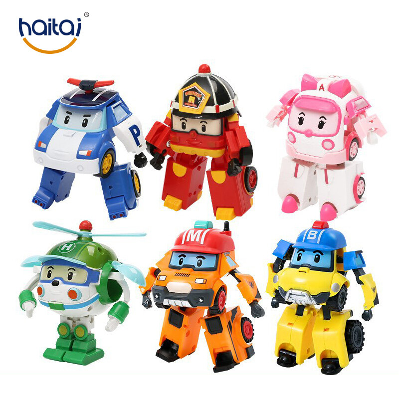 Haitai Đồ Chơi Robot Robot Biến Áp Robocar Poli Đồ Chơi Xe Hơi Trẻ Em Mô Hình Hành Động Robocop Poli Cho Trẻ Em