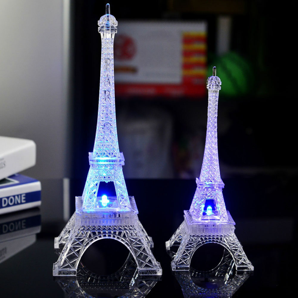 Đèn led lãng mạn, tháp eiffel paris phát sáng, đèn ngủ mini đầy màu sắc đèn