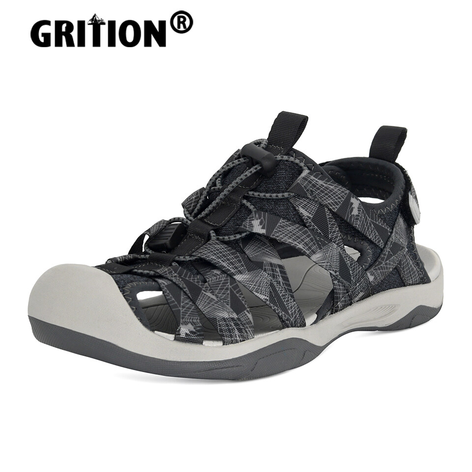 GRITION Womens Dép Mens Dép Mùa Hè Leo Núi Vài Đôi Giày Không-TRƯỢT Giản Dị Giày Đi Bộ Đường Dài Ngoài Trời Thời Trang 2021 Thoải Mái Không Trượt Leo Núi Kích Thước 36-41