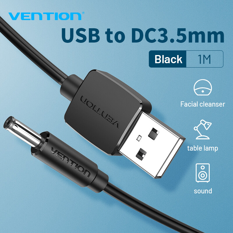 Vention USB to DC 3.5mm USB A Male to 3.5 Jack Connector 5V Power Supply Charger Adapter Power Cable