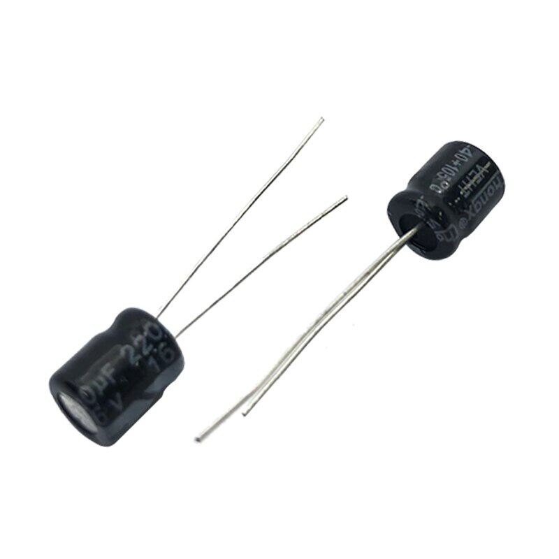 100 chiếc tụ điện phân nhôm 16v220uf 6x7mm 220uf16v 16v 220uf 220mf 220mfd 16v220mf 220mf16v 16v220mfd
