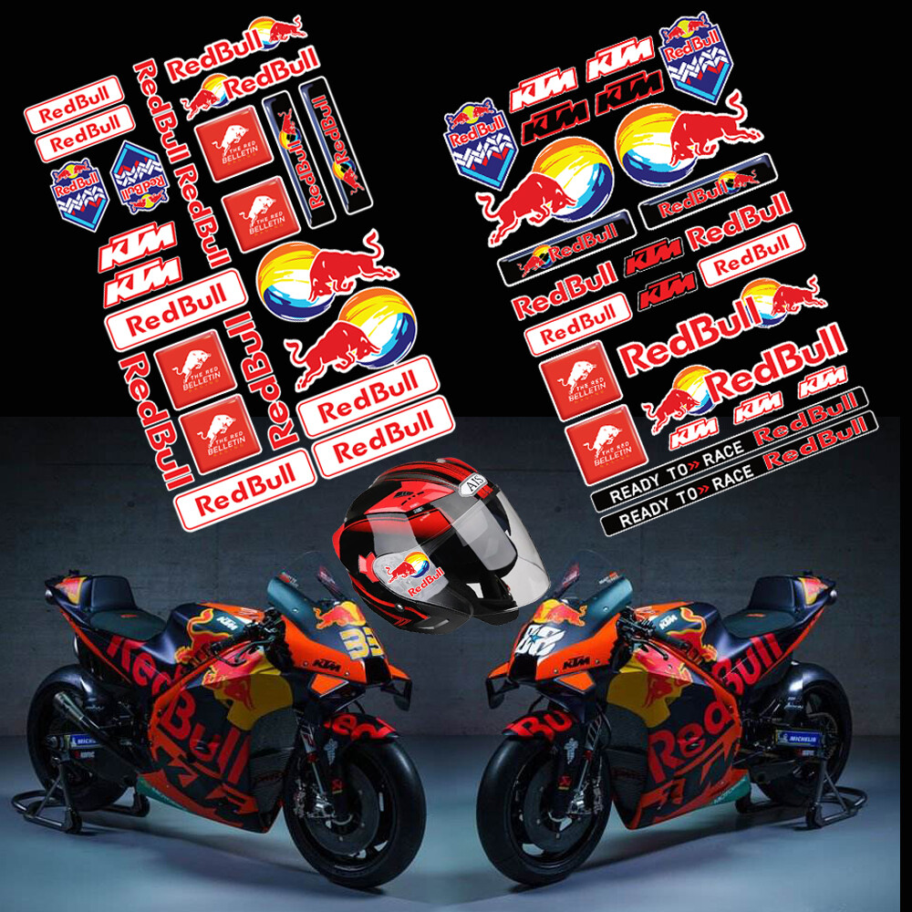 Miếng dán xe máy red bull đề can mũ bảo hiểm chống nước ktm
