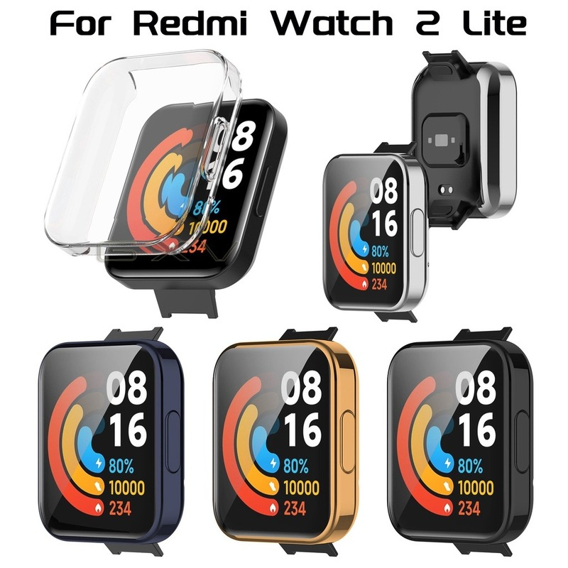 Ốp tpu mềm mạ cho redmi watch 2 lite ốp bảo vệ toàn bộ màn hình cho xiaomi redmi watch 2 lite phụ kiện