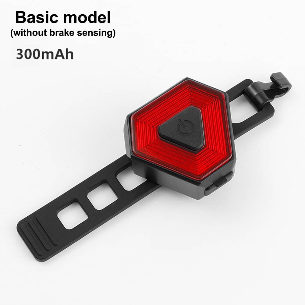 Đèn hậu xe đạp 6 chế độ 43.5cm cảm biến phanh khi đạp xe sạc usb