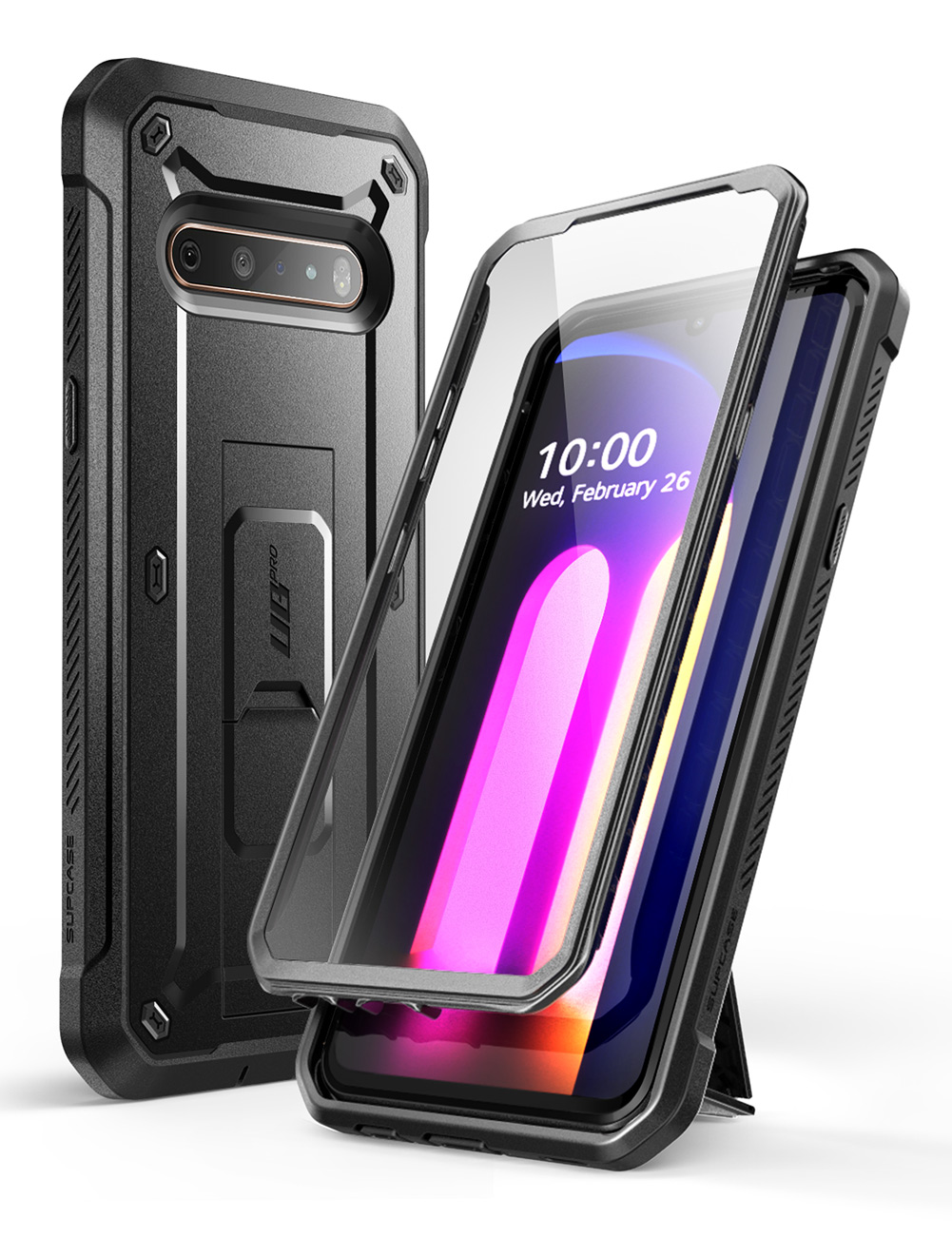 SUPCASE Ubpro Cho LG V60/LG V60 Thinq 2020 Vỏ Bảo Vệ Toàn Thân Với Miếng Bảo Vệ Màn Hình Chân Đế & Kẹp Chắc Chắn