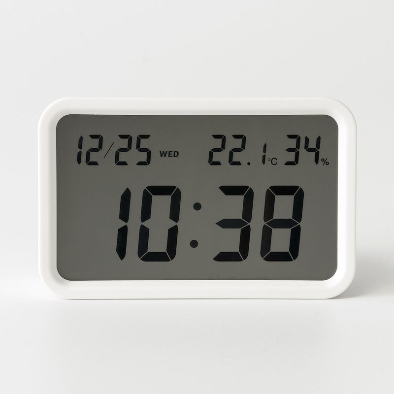 Muji Digital Clock with Alarm Black Medium 