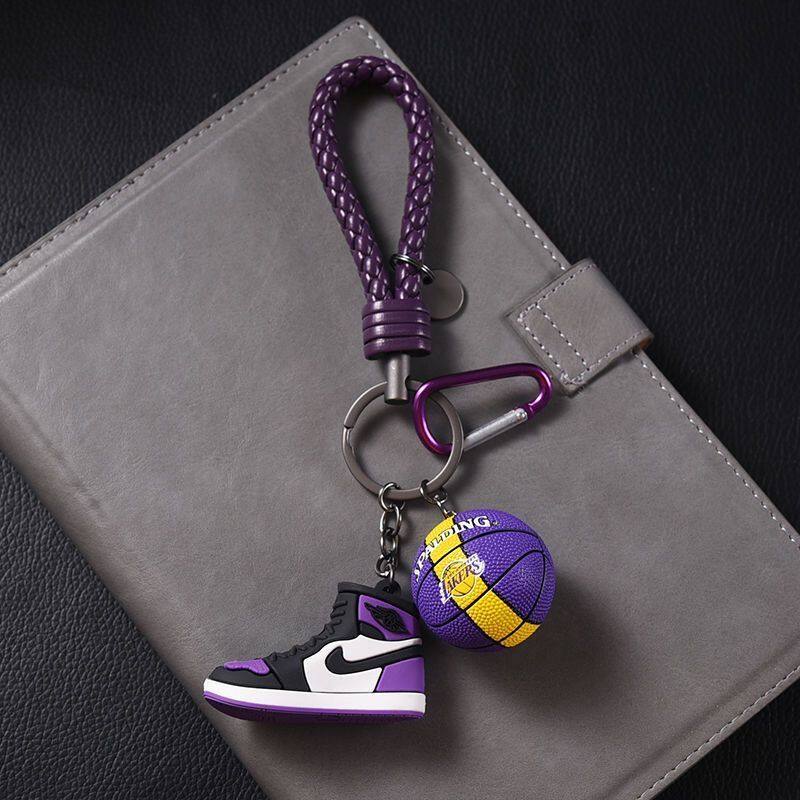 Móc chìa khóa giày bóng rổ mini quà tặng sinh nhật bóng rổ nba móc treo chìa khóa xe hơi đồ trang trí treo cho nam và nữ