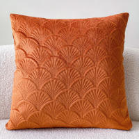 Nordic Simple Quilted Velvet Pillowcase Solid Colors Throw Pillow Covers Home Cojines Decor Pillow Cases Simple Sofa Bedside Cushion Cover Decorative 45x45cm