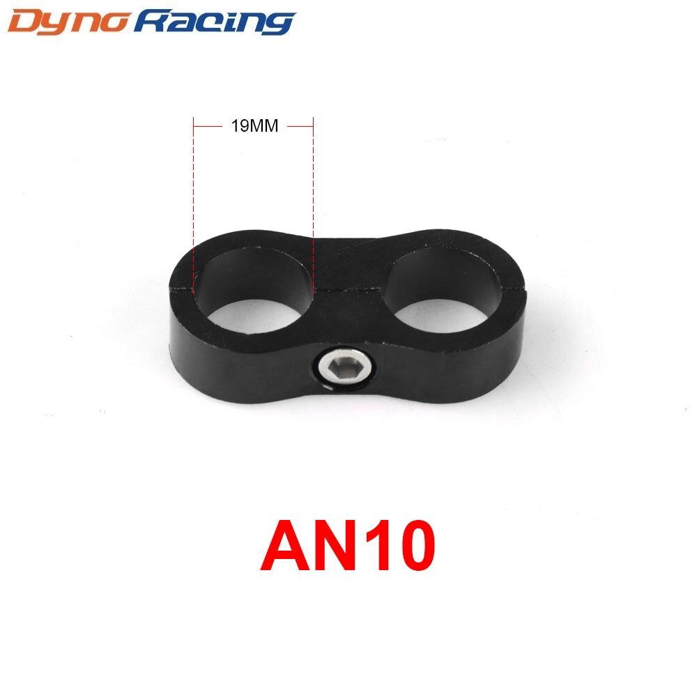 AN10 Black Braided Rubber Hose Line Clamp Aluminum Anodized Line Separator Separator Divider Clamp Kit