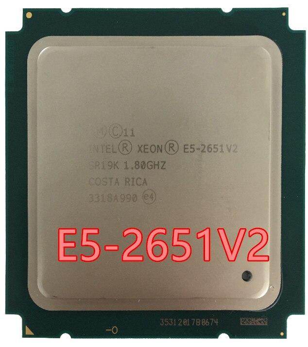 Bộ xử lý xeon e5-2651 v2 e5 2651 v2 cpu 1.8 lga 2011 sr19k twelve cores, máy tính để bàn bộ vi xử lý, e5 2651v2 e5 2651
