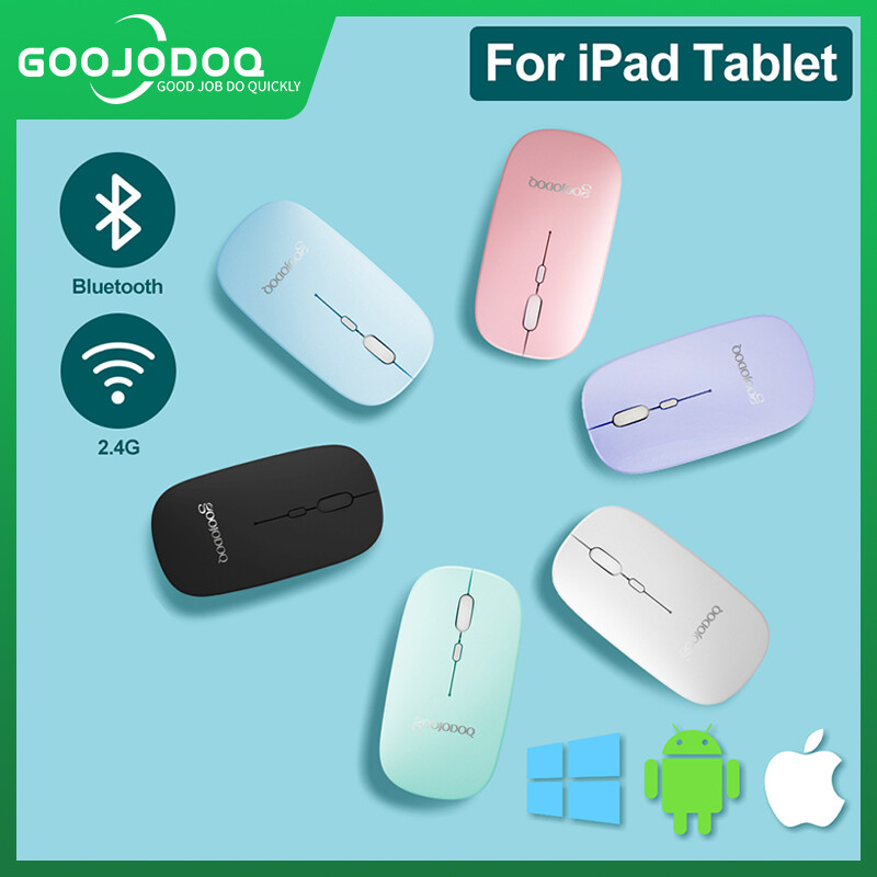 Không dây có thể sạc lại bluetooth chuột cho máy tính pc ipad chuột chế độ kép bluetooth 4.0 + chuột không dây usb 3 dpi có thể điều chỉnh