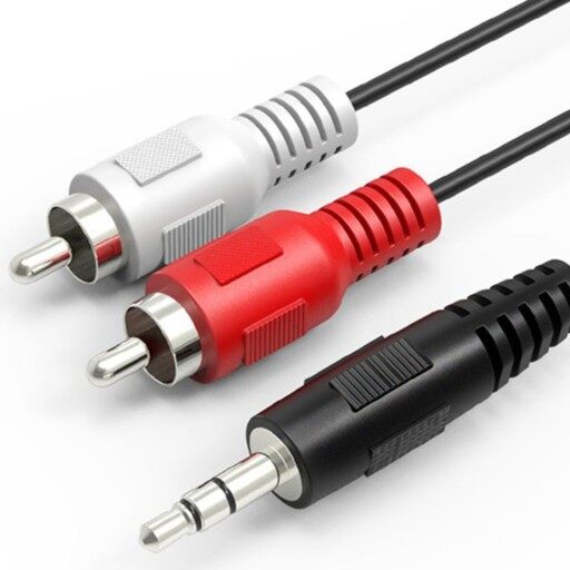 3.5mm stereo audio aux to 2 rca l/r cable