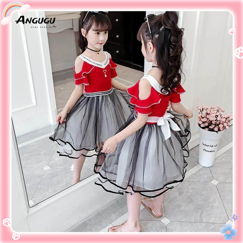 Angugu Đầm Hàn Quốc Thời Trang Chất Lượng Cao Cho Trẻ Em Quần Áo Thường Ngày Cho Bé Gái Váy Xòe Sinh Nhật 1 Đến 2 Đến 3 Đến 4 Đến 5 Đến 6 Đến 7 Đến 8 Đến 9 Đến 10 Đến 11 Đến 12 Tuổi váy Công Chúa Màu Đỏ Cho Thiếu Nữ Terno Giảm Giá