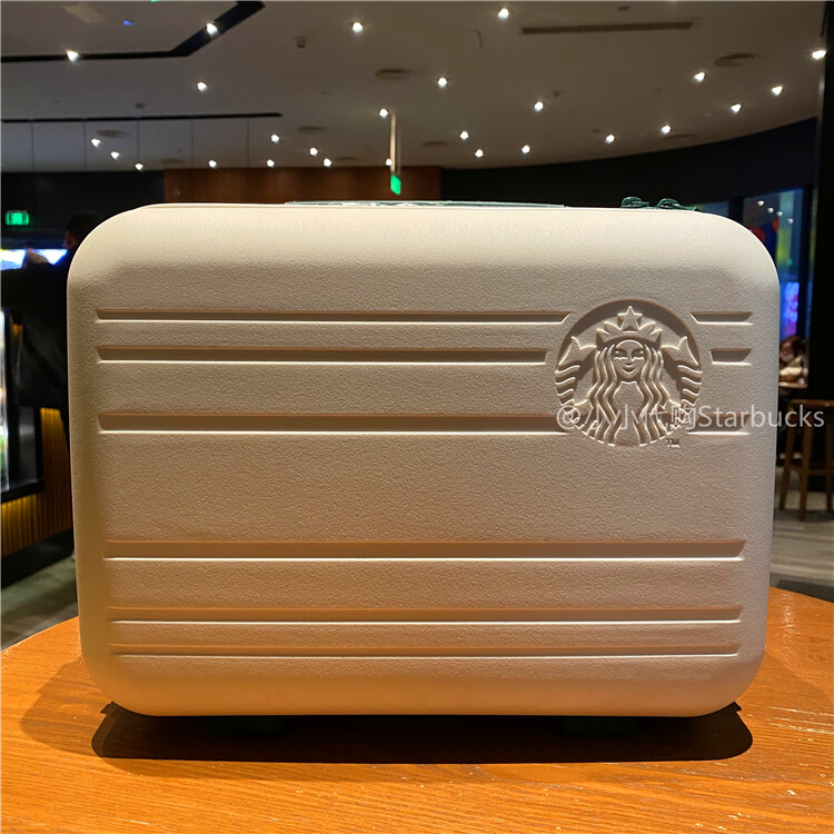Starbuck vali hành lý mini mới vali màu trắng vali 10 inch vali đựng mỹ phẩm xách tay lên máy bay