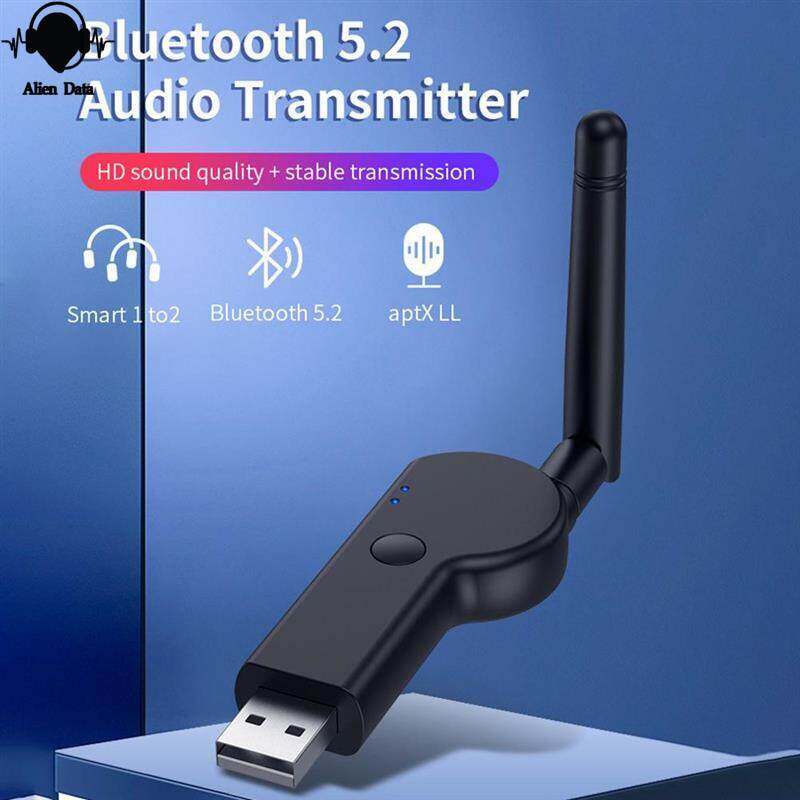 【Alien Data】bộ Phát USB Bluetooth 5.2 Bộ Phát Âm Thanh Không Dây Cho Máy Vi Tính Mp3 PS4 Bộ Chuyển Đổi Âm Thanh Không Dây Bluetooth 5.2