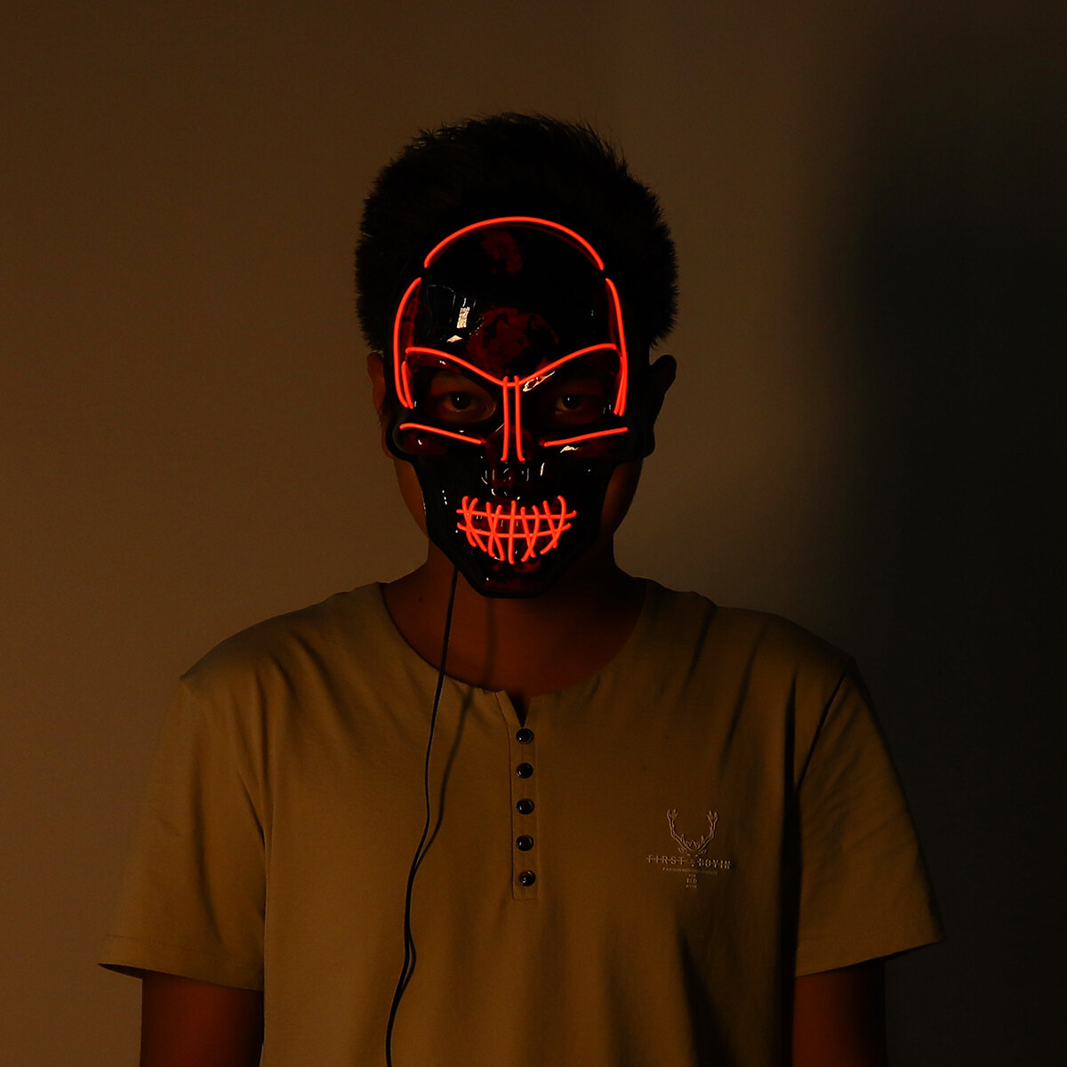 Generic Skeleton False Front EL Wire Light Up Skull False Front For