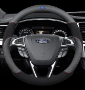 Ford Car Steering Wheel Cover - Leather, Universal Fit