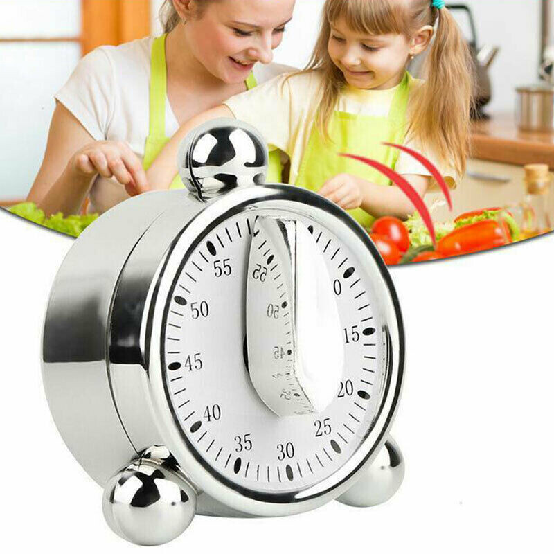 Stiup 1 chiếc đồng hồ bấm giờ cơ nhà bếp 60 phút, nhắc nhở nấu nướng đồng hồ báo thức lớn
