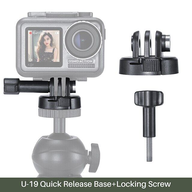 ULANZI Quick Release ฐานยึด3M สติกเกอร์เทปกาวอะแดปเตอร์สำหรับ Hero 7/6/5 DJI Osmo กล้องแอคชั่นแคมเมราชุดอุปกรณ์เสริม