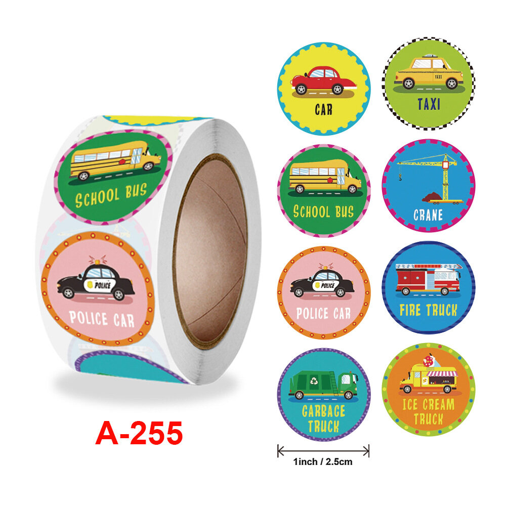 (Siêu Fan) 500 cái/cuộn miếng dán phần thưởng 8 thiết kế cho sinh viên giáo viên khuyến khích Sticker động lực dán với động vật dễ thương cho trẻ em
