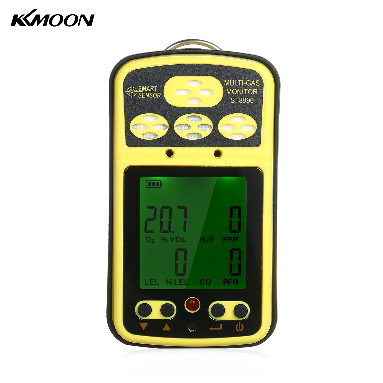 Kkmoon màn hình đa điểm g-as st8990 máy dò lel co g-as 4 trong 1 có thể sạc lại cảm biến kiểm tra có đèn nền chức năng báo động màn hình lcd