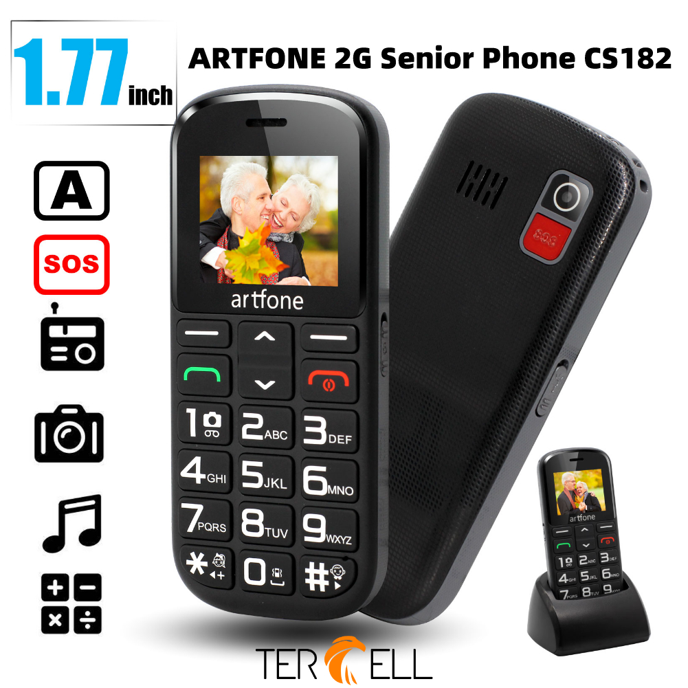 INOVAGEN 2G Senior Phone CS182 With Charging Cradle/SOS key Speed Dial Big Display Icon Big Font Big Keypad/Rear Camera Dual Sim Torch Music Audio Function/For Senior Citizen Backup Feature Phone ราคา 988 บาท*ส่งฟรี