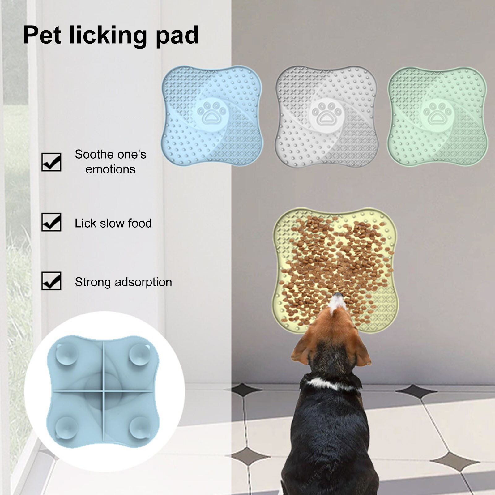 Cartoon Cute Animal Pattern Silica Gel Mud Mat For Floor, Dog Shaped