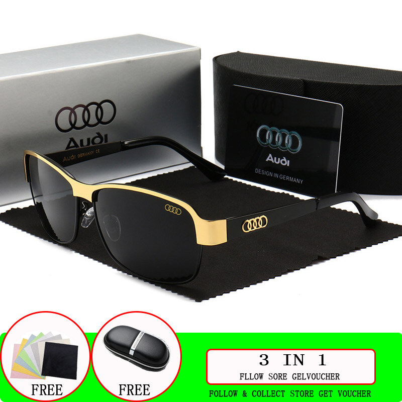Kính râm xe hơi cho nam kính râm vuông kính phân cực gương lái xe audi kính râm nam kính râm kim loại chống nắng