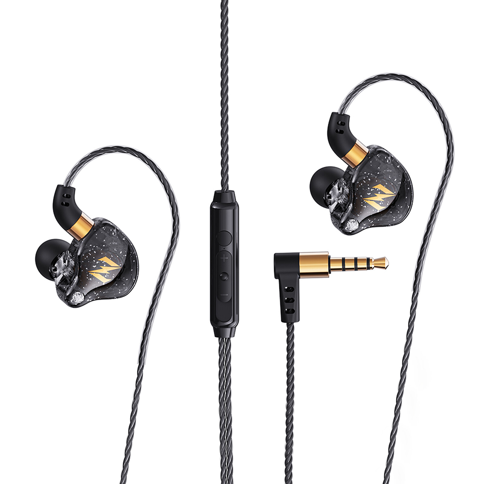 LM Wired Earphone Stereo Surround Plug Play HD-compatible Calling with Microphone Subwoofer 3.5mm Dazzling Colors Intelligent Wired Control Wired Earbud for Home Practical Wired Earbud ราคา 135 บาท*ส่งฟรี