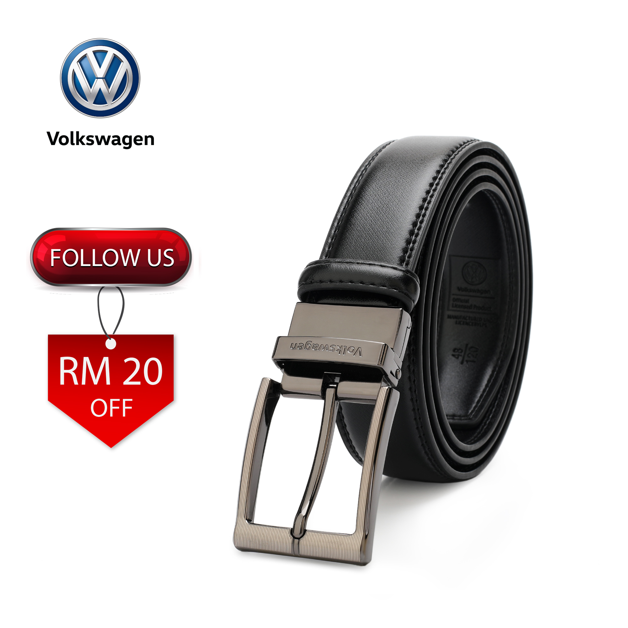 VOLKSWAGEN 35MM PIN BUCKLE BELT VWB 655 