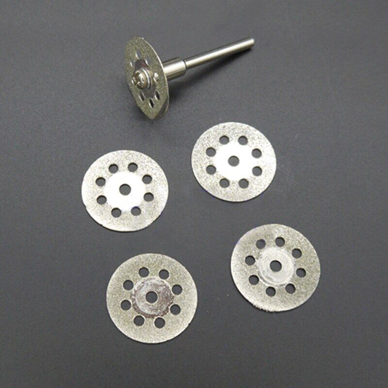 5 cái Đĩa Cắt Kim Cương Đá Mài Kim cương Dremel Máy khoan nhỏ lưỡi cưa tròn gỗ cắt đá tắt công cụ essories