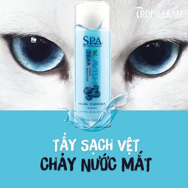 Tẩy ố vệt nước mắt chó mèo - tropiclean nk usa