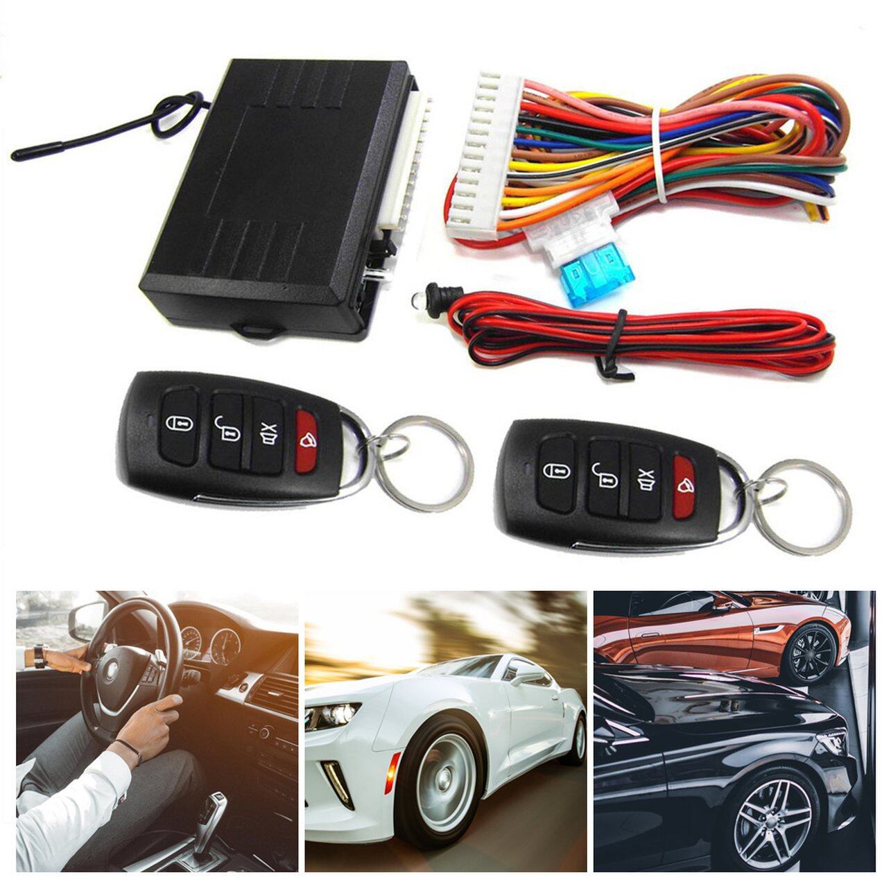 Hệ thống khoá xe không cần chìa bộ điều khiển từ xa xe hơi 12v thông dụng khóa cửa chống trộm