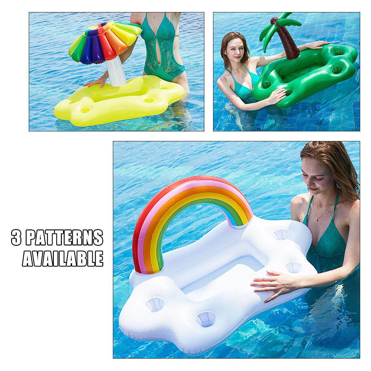 Generic 3 Pattern Inflatable Floating Swimming Pool Beach Drink Can Cup Holder Boat Sun Umbrella
