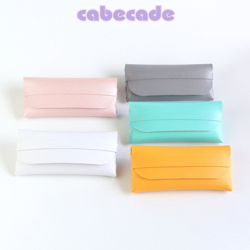 Cabecade hộp đựng kính hộp đựng kính râm kính râm hộp đựng kính gọng cận thị bằng da mềm màu trắng đen