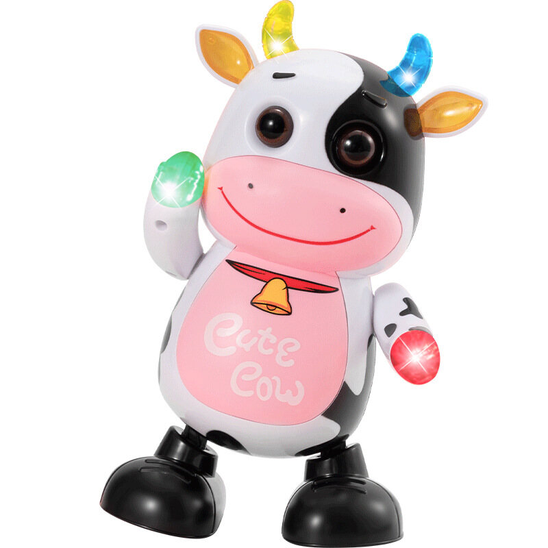 HYG Dancing Toys Dancing Cow Children's Gift Age 3+ Gifts for Girls Toys Children Electric Dancing Machine Sound, Light and Music Dancing Babies Cute Cow Electric Dancing Little Cute Cow Toys for Children ราคา 469 บาท*ส่งฟรี