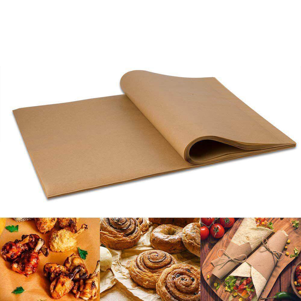 100pcs Paper Baking Liners Sheets, Precut 30x40cm Non-stick Wax Paper for Cook, Grill, Steam, Pans, Air Fryers, Hamburger Patty Paper