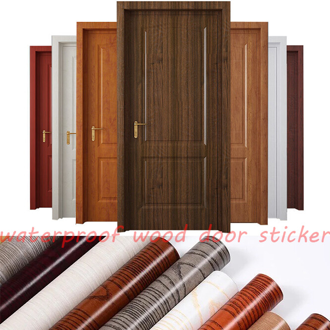 Giấy Dán Tường Gỗ Miếng Dán Tân Trang Tủ Quần Áo Nội Thất Tự Dính, Nhãn Dán Cửa PVC