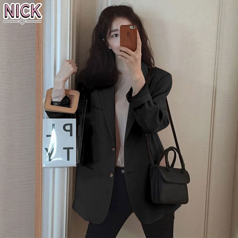 Nick áo khoác vest cho nữ áo khoác vest nhỏ dáng rộng thường ngày