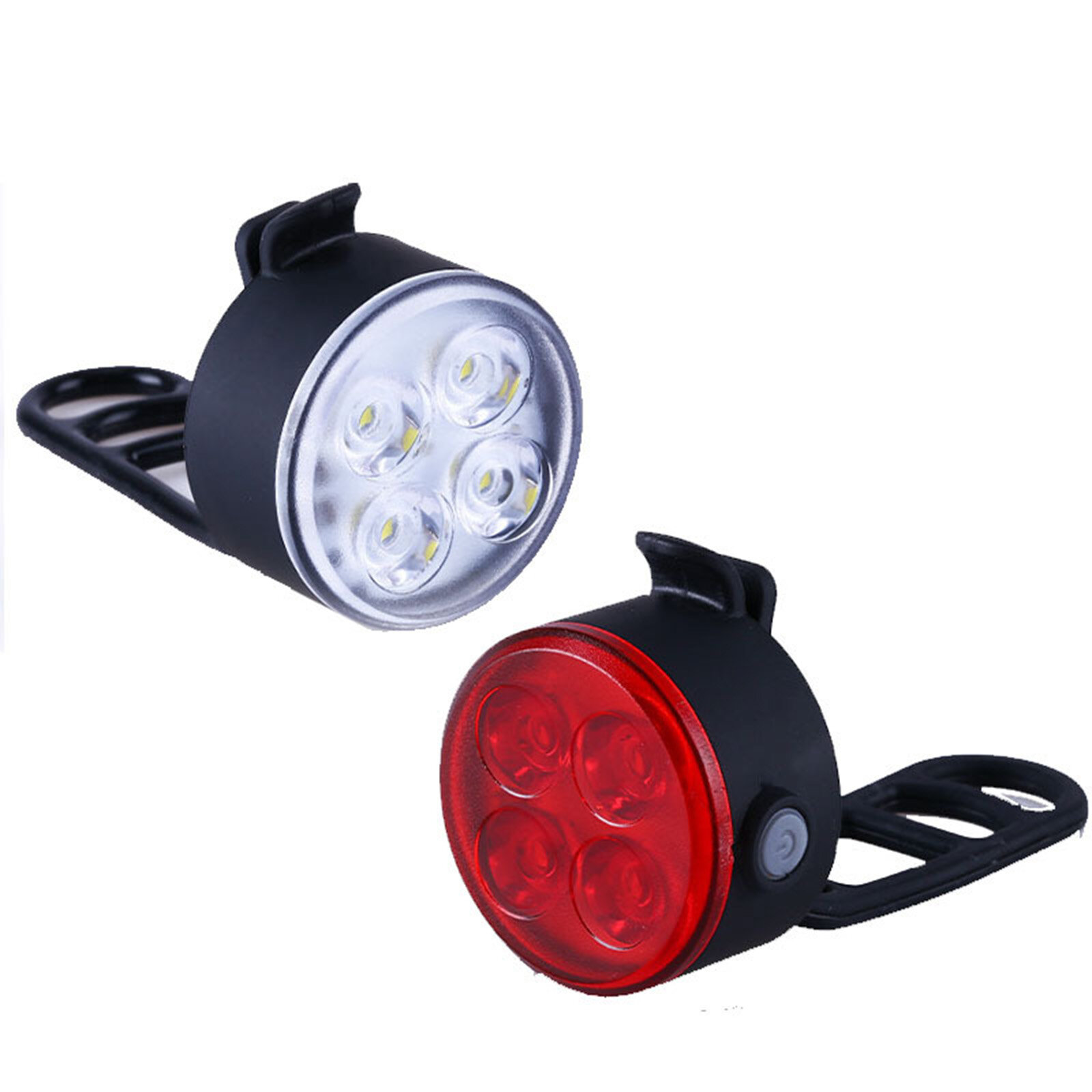 Bộ đèn xe đạp sạc usb ld-2209 đèn xe đạp siêu sáng bộ đèn xe đạp trước và sau 4 hạt led 4 chế độ đèn tuổi thọ pin 400mah đèn ngoài trời chống nước