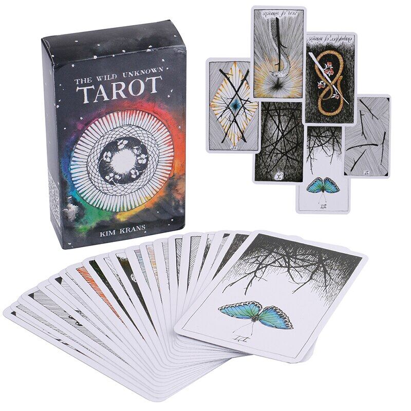 【The-Best】 78 Cái/bộ Hoang Dã Không Rõ Tarot Sàn Rider Oracle Thẻ Sàn 78 Thẻ, Bí Ẩn Totem Tarot Thẻ Hướng Dẫn-Trò Chơi Với Bàn Cờ
