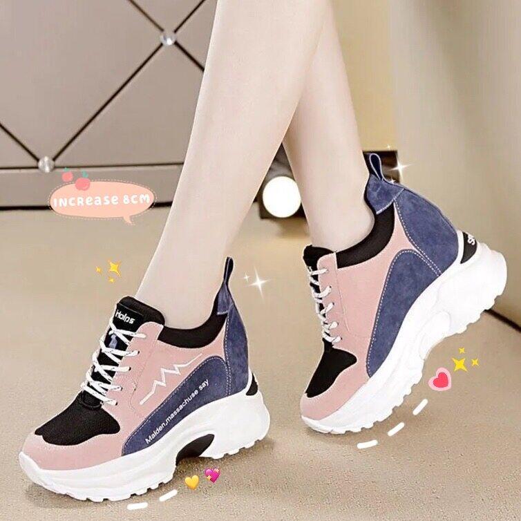 Wedge on sale sneakers blue