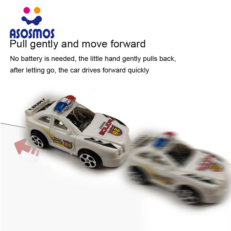 ASM Art Creativity Mini Polices Car Models Pull Back Vehicles Small