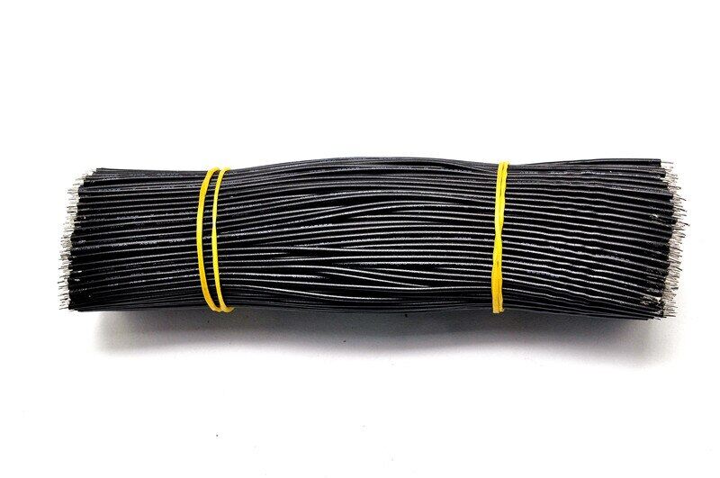 【】 Shopex mall 20 Chiếc Dây Mạ Thiếc Nối Dài Vàng Trắng 24AWG 200Mm 20Cm Màu Xanh Dương Đen Dây Hàn Dây Điện Tử 1.3Mm Tự Làm