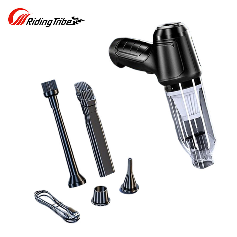 Riding Tribe không dây cầm tay máy hút bụi xe hơi có thể sạc qua USB 9000PA mạnh mẽ Máy thổi khí dụng cụ dọn bụi cho văn phòng nhà cửa xe