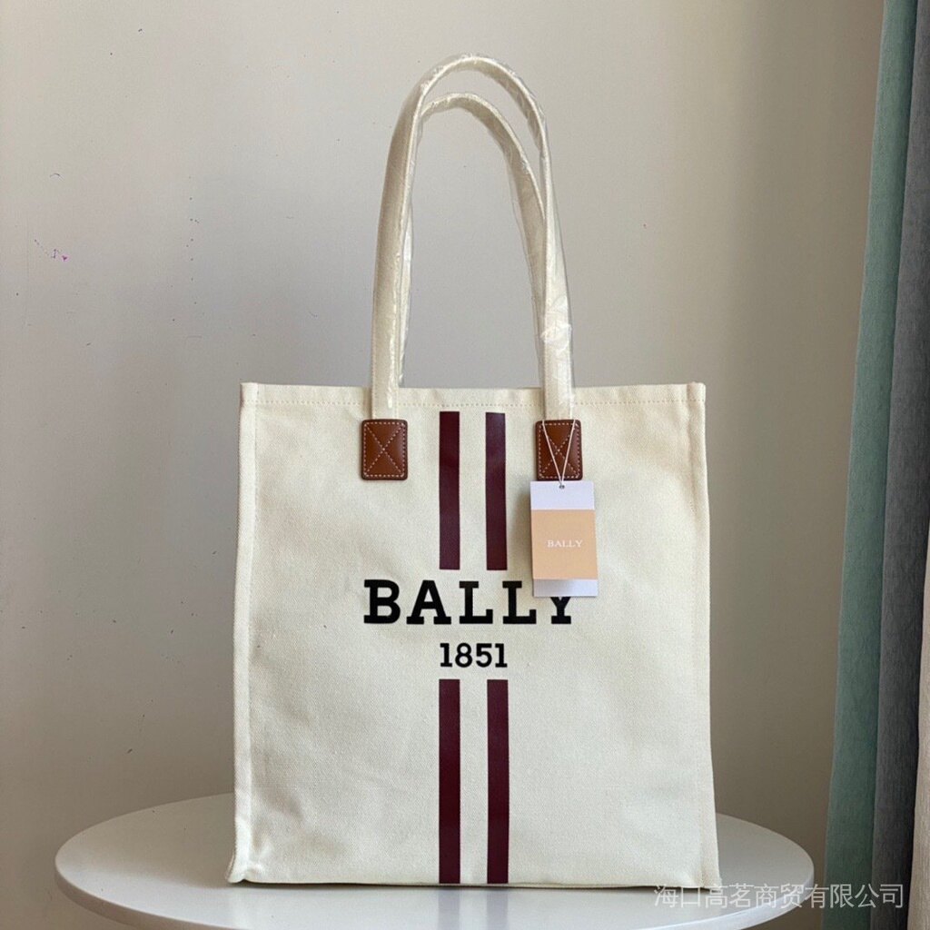 Ballyˉ Canvas Bag Fashion Student Large-Capacity Shopping Handbag Shoulder Tote