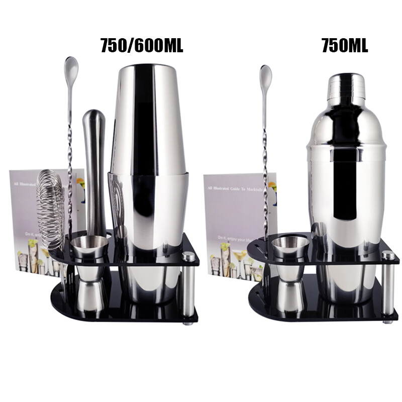 Bình Lắc Cho Bữa Tiệc, Bình Lắc Cocktail 5-7 Món Quán Rượu Martini, Bộ Lọc Jigger Muddler Spoon Dụng Cụ Phong Cách Boston