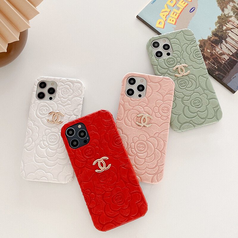 Ốp Lưng iPhone 12 Pro Max Camellia iPhone 11 Pro Max Vỏ Cứng Dập Nổi Ốp Bảo Vệ IP8 Chống Rơi Ip7, Nữ XS MAX